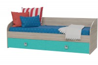 Кровать с ящиками Сити аква