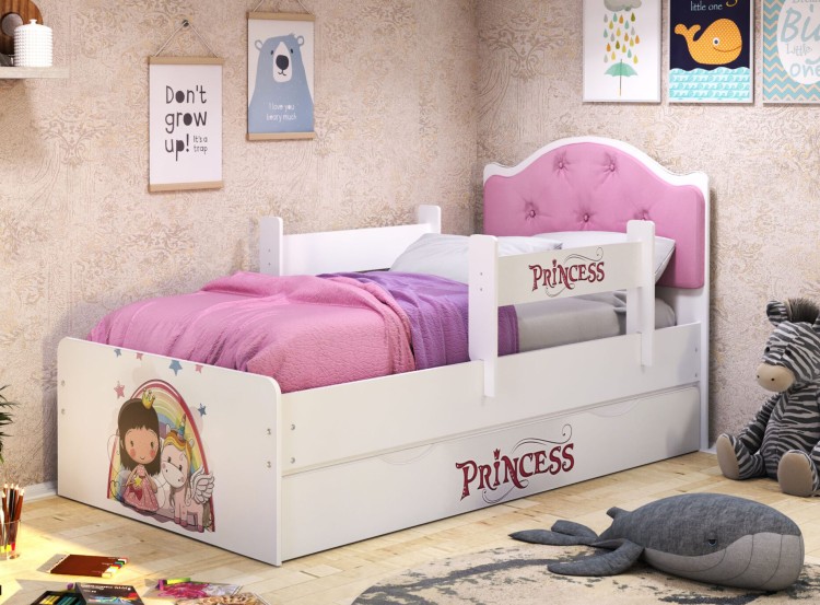 Кровать детская с мягкими бортиками со всех сторон