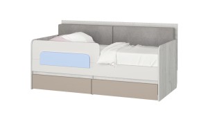 Кровать тахта с бортиком и подушками Зефир 800.4