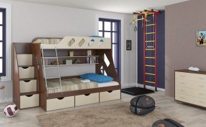 Детская комната для двух подростков мальчиков Дельта