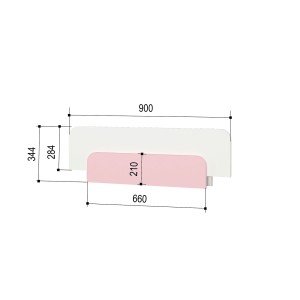 Защитный бортик Зефир (дуб эльза/розовый)