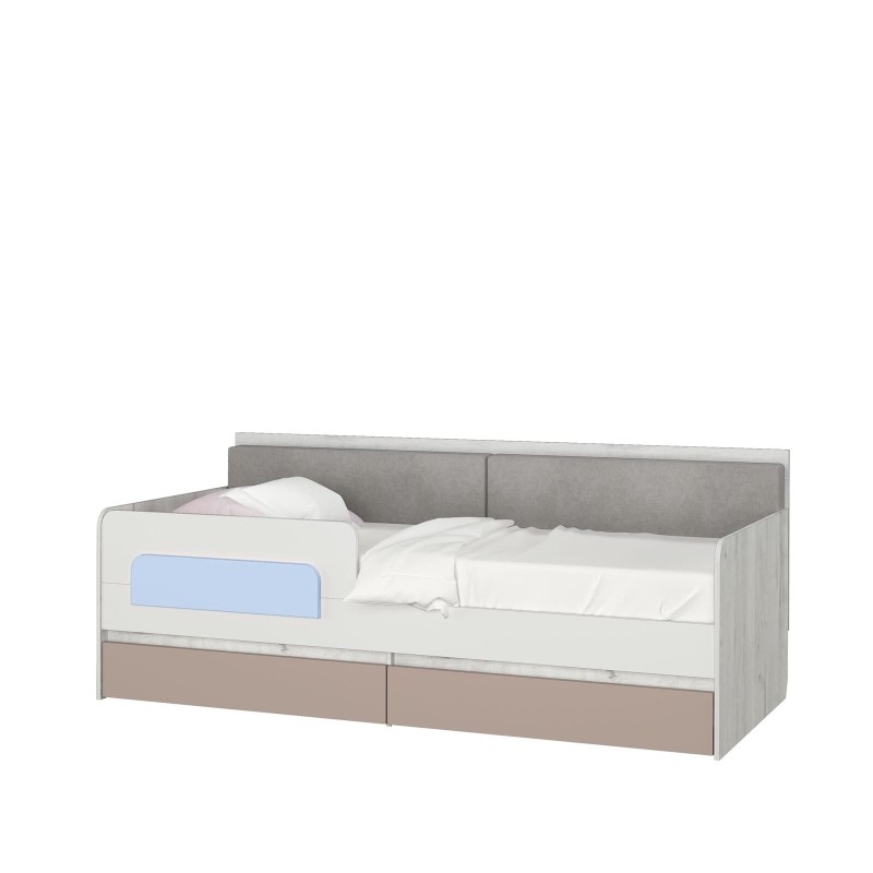 Кровать тахта с бортиком и подушками Зефир 900.4