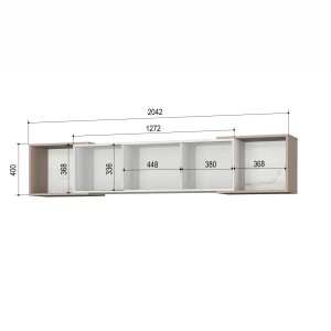 Полка Зефир 7.1 (дуб эльза/мокко)