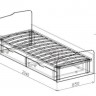 Кровать детская Евро № 15 с ящиками для белья