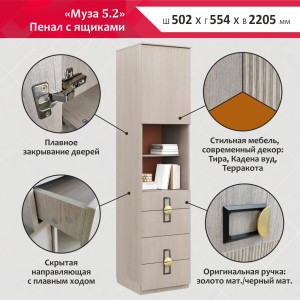 Пенал с ящиками Муза 5.2