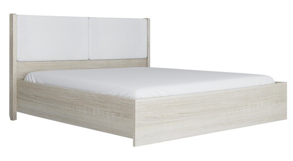Кровать двуспальная Сан-Ремо 16ПМ (эко кожа белая) 