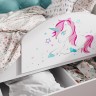 Детская кровать с бортиком Звездочка  Единорожка (пуговицы)