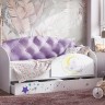 Детская кровать с бортиком Звездочка  Единорожка (роза)