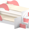 Выкатная кровать Матрешка с ящиком и лестницей