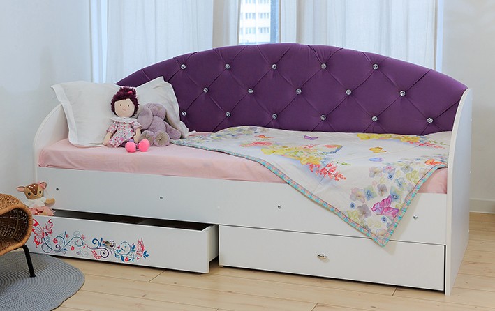 Кровать Эльза (фиолетовая)