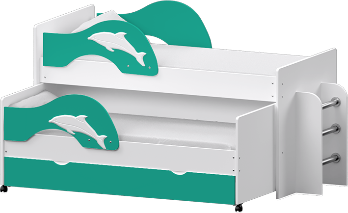 Выкатная кровать Дельфин с ящиком