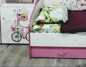 Кровать с бортиком и ящиками Аннет 