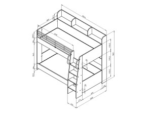 Кровать двухъярусная Соня 5 правая