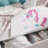 Детская кровать с бортиком Звездочка  Единорожка (бирюза)