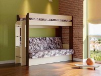 Кровать двухъярусная с диваном Немо (с матрасом)