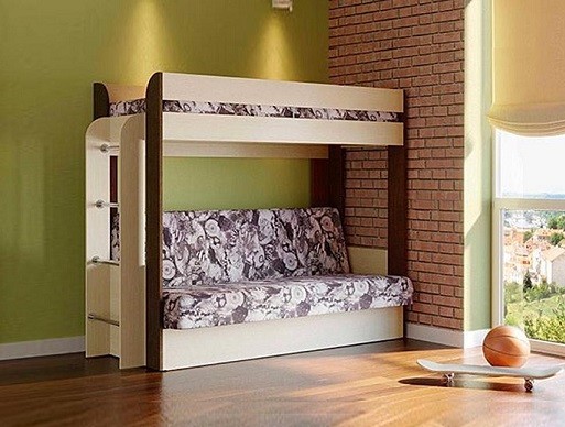 Кровать двухъярусная с диваном Миф-75 BMS