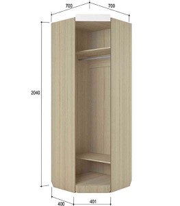 Шкаф угловой Стиль 3 (кофе с молоком)