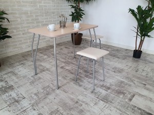 Стол с табуретами ( металл/венге)