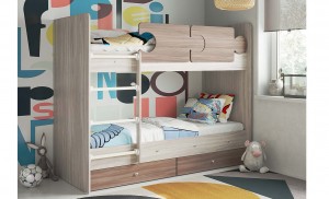 Двухъярусная кровать с двумя бортиками Тетрис