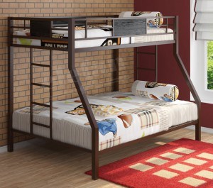 Кровать двухъярусная металлическая Гранада коричневый