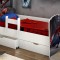 Детская кровать с бортиком Человек Паук 2 (2 ящика/белое ЛДСП)
