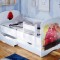 Детская кровать с бортиком Алые паруса (2 ящика/белое ЛДСП)