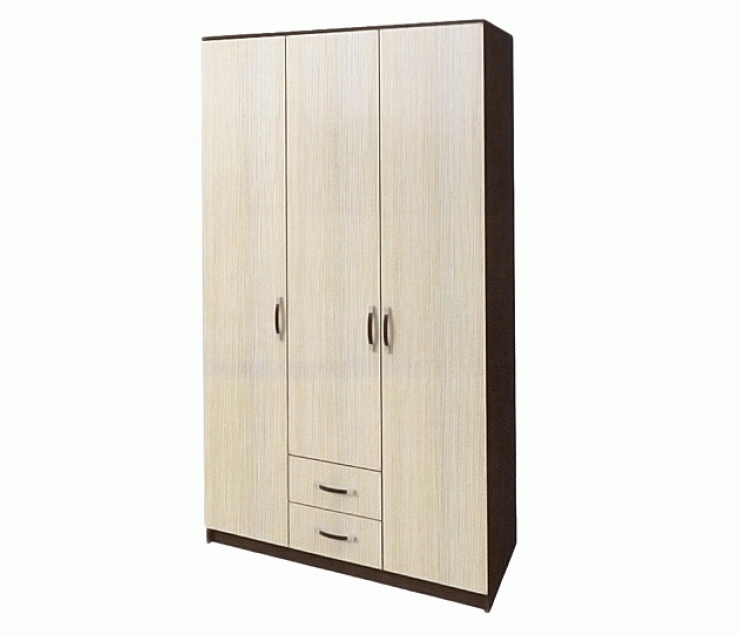 Шкаф для одежды трехстворчатый комбинированный