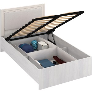 Кровать с подъемным механизмом Андрэа 1200М (ясень анкор светлый/авокадо)