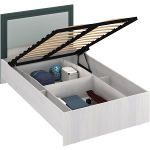 Кровать с подъемным механизмом Андрэа 1200М (ясень анкор светлый/авокадо)