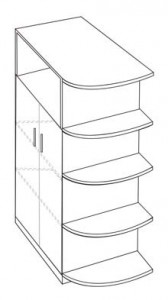 Двухъярусная кровать Мая Снежка с ящиками и шкафом