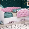 Кровать Polli (мягкая спинка и борт/ящики фотопечать)
