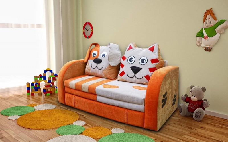 Детский диванчик Кот и пёс