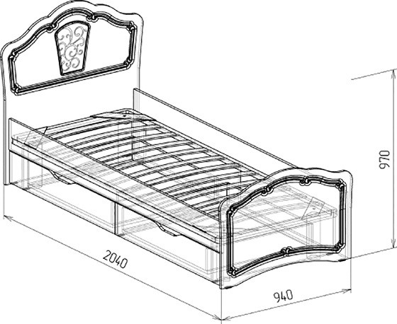 Кровать с ящиками Тиффани 3