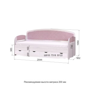 Кровать-тахта Розалия 900.5