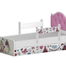 Кровать Каспер 2 с мягкой спинкой и бортиками Принцесса и единорог Д